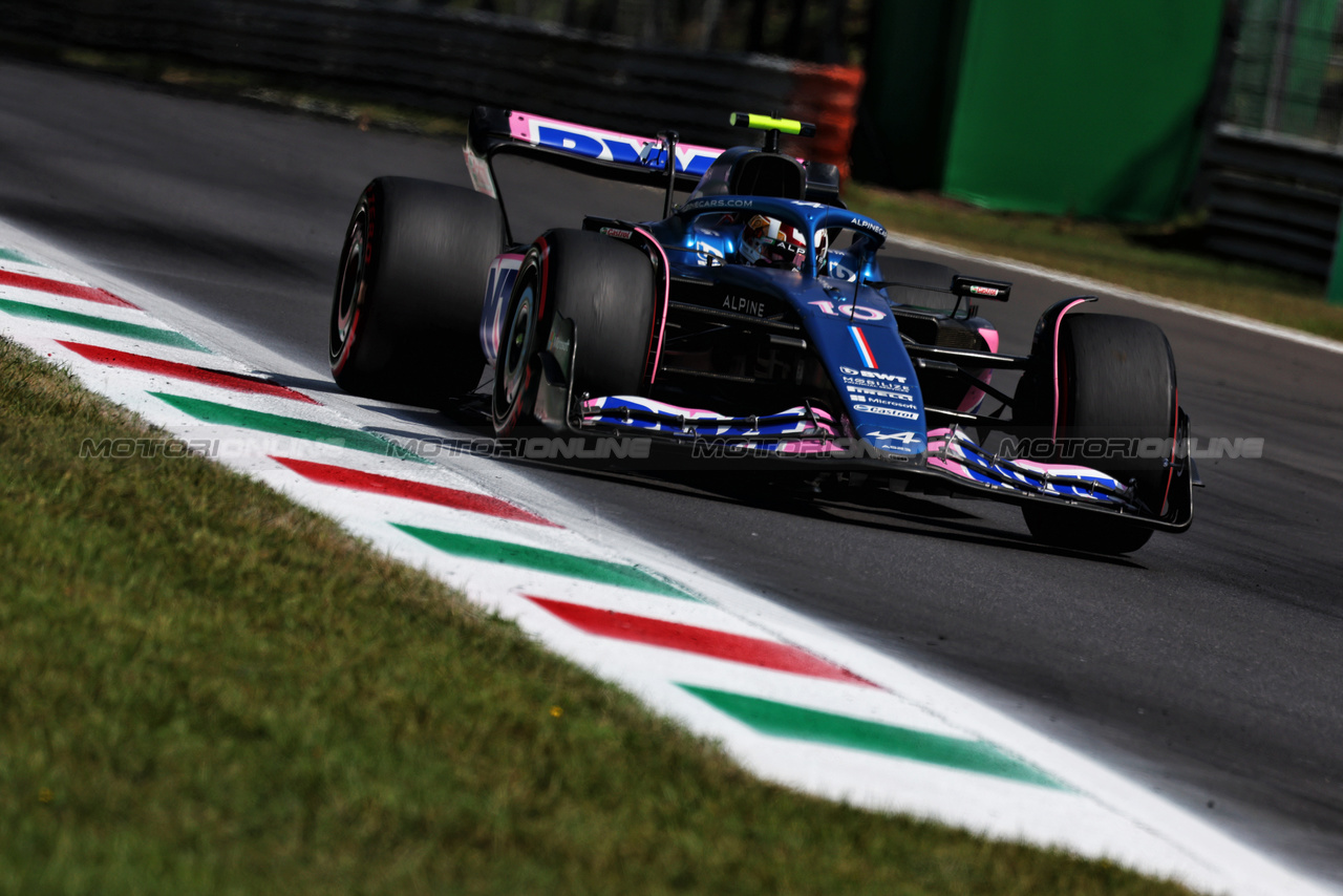 GP ITALIA, Pierre Gasly (FRA) Alpine F1 Team A523.

02.09.2023. Formula 1 World Championship, Rd 15, Italian Grand Prix, Monza, Italy, Qualifiche Day.

- www.xpbimages.com, EMail: requests@xpbimages.com © Copyright: Moy / XPB Images