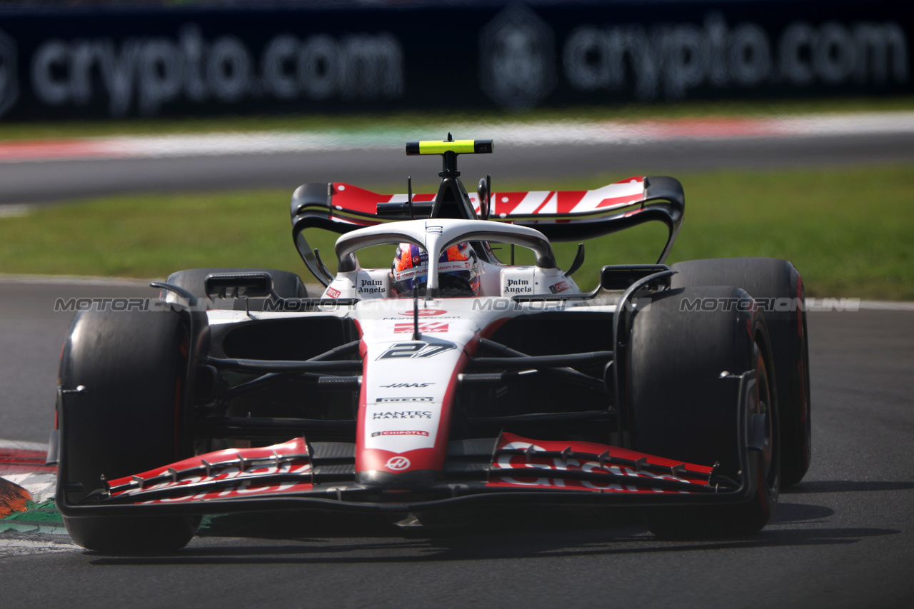 GP ITALIA, Nico Hulkenberg (GER) Haas VF-23.

02.09.2023. Formula 1 World Championship, Rd 15, Italian Grand Prix, Monza, Italy, Qualifiche Day.

 - www.xpbimages.com, EMail: requests@xpbimages.com © Copyright: Staley / XPB Images