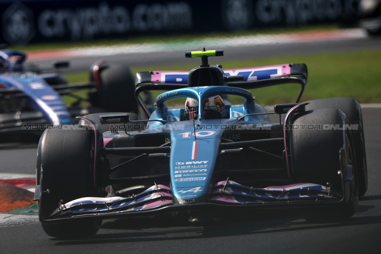 GP ITALIA, Pierre Gasly (FRA) Alpine F1 Team A523.

02.09.2023. Formula 1 World Championship, Rd 15, Italian Grand Prix, Monza, Italy, Qualifiche Day.

 - www.xpbimages.com, EMail: requests@xpbimages.com © Copyright: Staley / XPB Images