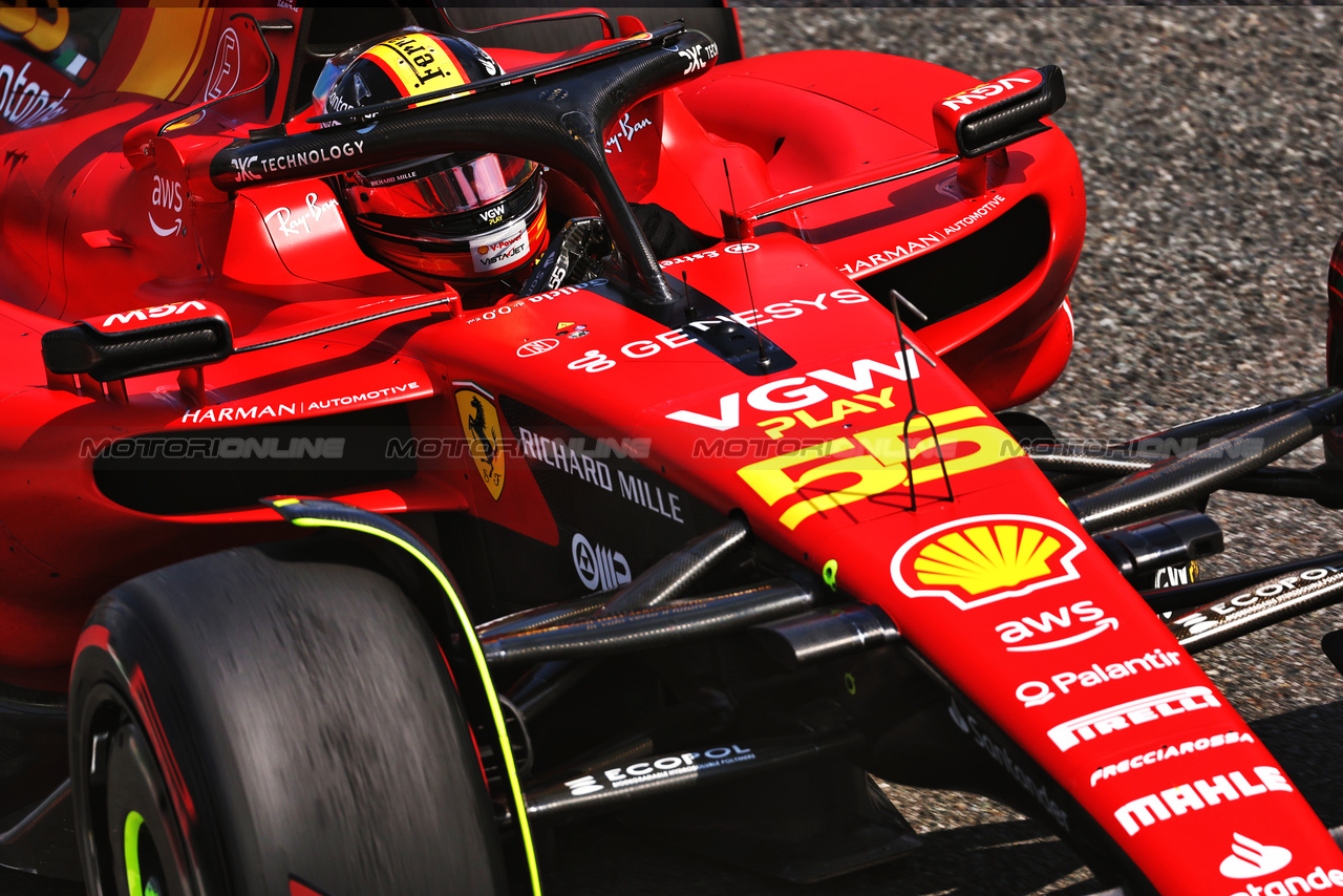 GP ITALIA, Carlos Sainz Jr (ESP) Ferrari SF-23.

02.09.2023. Formula 1 World Championship, Rd 15, Italian Grand Prix, Monza, Italy, Qualifiche Day.

 - www.xpbimages.com, EMail: requests@xpbimages.com © Copyright: Coates / XPB Images