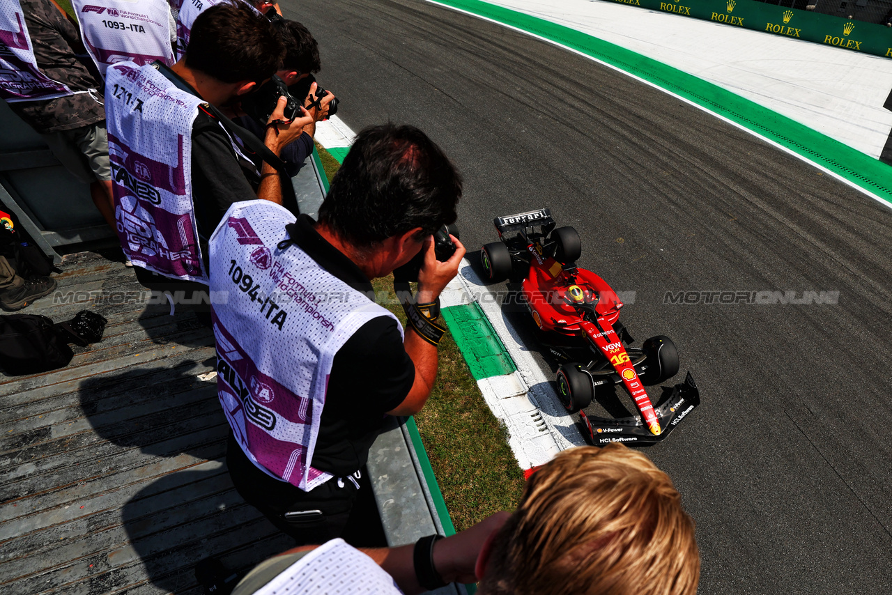 GP ITALIA, Charles Leclerc (MON) Ferrari SF-23.

02.09.2023. Formula 1 World Championship, Rd 15, Italian Grand Prix, Monza, Italy, Qualifiche Day.

 - www.xpbimages.com, EMail: requests@xpbimages.com © Copyright: Coates / XPB Images
