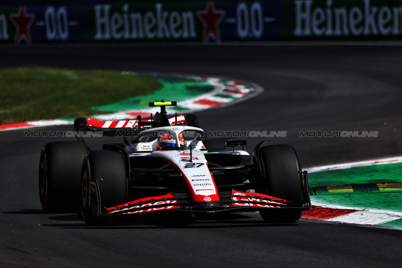 GP ITALIA, Nico Hulkenberg (GER) Haas VF-23.

02.09.2023. Formula 1 World Championship, Rd 15, Italian Grand Prix, Monza, Italy, Qualifiche Day.

- www.xpbimages.com, EMail: requests@xpbimages.com © Copyright: Moy / XPB Images
