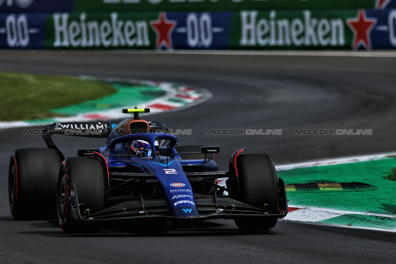 GP ITALIA, Logan Sargeant (USA) Williams Racing FW45.

02.09.2023. Formula 1 World Championship, Rd 15, Italian Grand Prix, Monza, Italy, Qualifiche Day.

- www.xpbimages.com, EMail: requests@xpbimages.com © Copyright: Moy / XPB Images