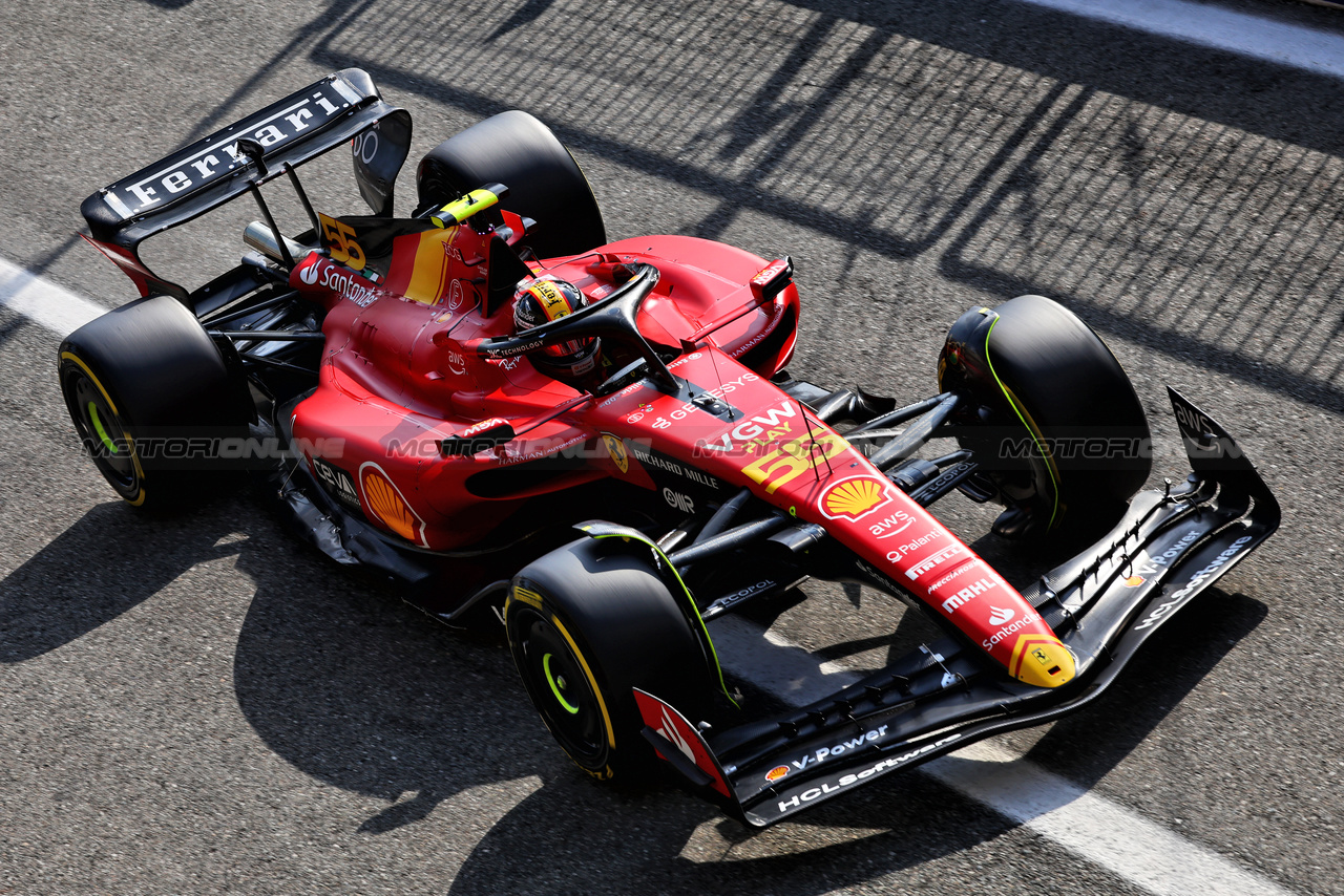 GP ITALIA, Carlos Sainz Jr (ESP) Ferrari SF-23.

02.09.2023. Formula 1 World Championship, Rd 15, Italian Grand Prix, Monza, Italy, Qualifiche Day.

- www.xpbimages.com, EMail: requests@xpbimages.com © Copyright: Batchelor / XPB Images