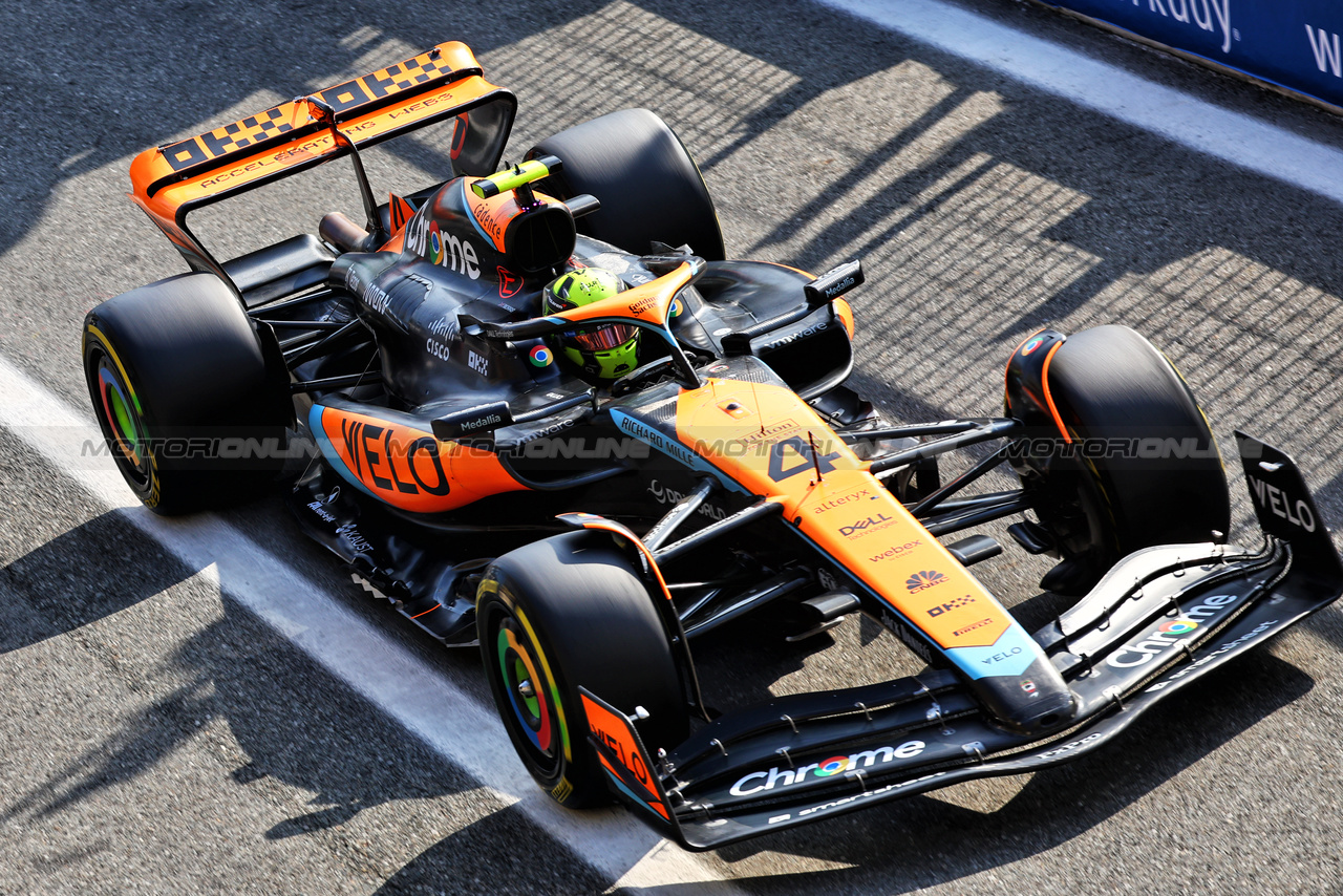 GP ITALIA, Lando Norris (GBR) McLaren MCL60.

02.09.2023. Formula 1 World Championship, Rd 15, Italian Grand Prix, Monza, Italy, Qualifiche Day.

- www.xpbimages.com, EMail: requests@xpbimages.com © Copyright: Batchelor / XPB Images