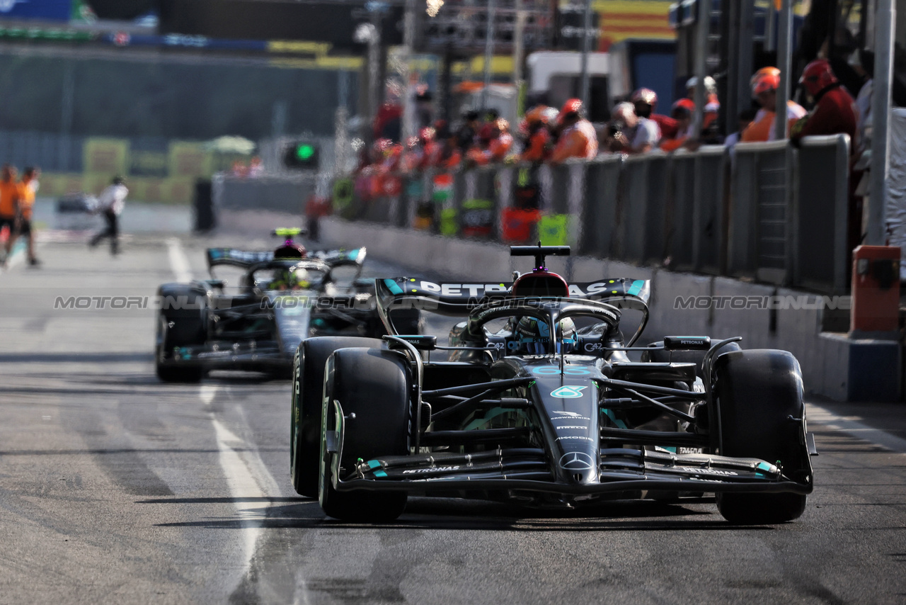 GP ITALIA, George Russell (GBR) Mercedes AMG F1 W14 leaves the pits.

02.09.2023. Formula 1 World Championship, Rd 15, Italian Grand Prix, Monza, Italy, Qualifiche Day.

- www.xpbimages.com, EMail: requests@xpbimages.com © Copyright: Bearne / XPB Images