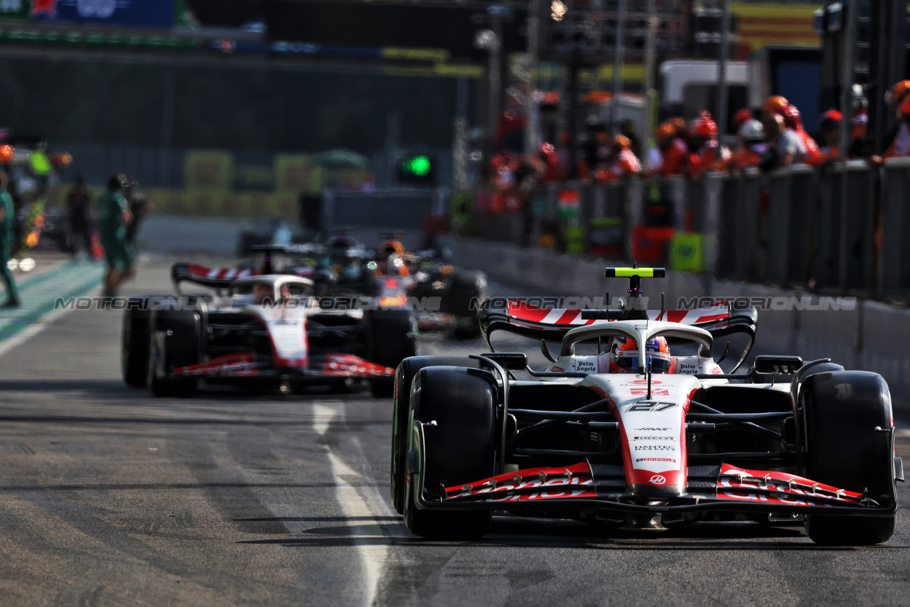 GP ITALIA, Nico Hulkenberg (GER) Haas VF-23 leaves the pits.

02.09.2023. Formula 1 World Championship, Rd 15, Italian Grand Prix, Monza, Italy, Qualifiche Day.

- www.xpbimages.com, EMail: requests@xpbimages.com © Copyright: Bearne / XPB Images