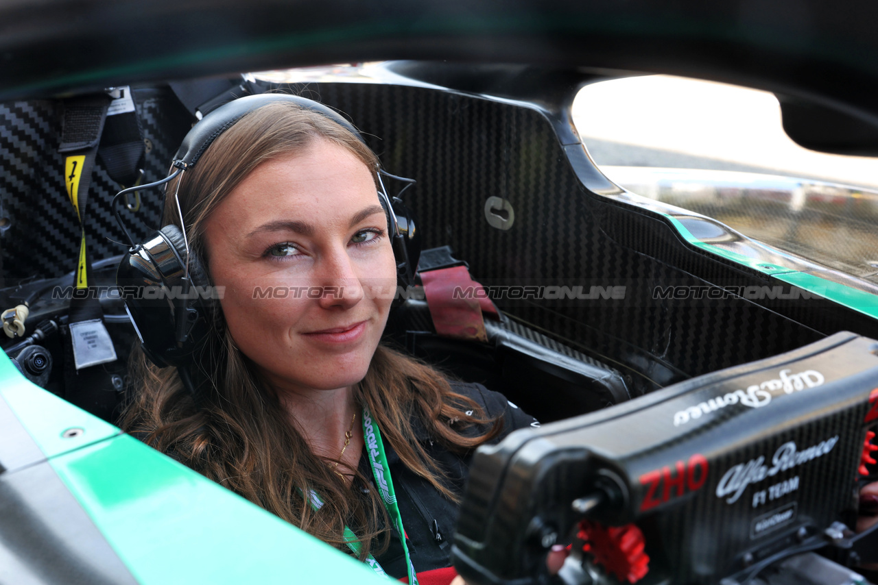 GP ITALIA, Lena Buhler (SUI) Sauber Academy Driver in the Alfa Romeo F1 Team C43.

02.09.2023. Formula 1 World Championship, Rd 15, Italian Grand Prix, Monza, Italy, Qualifiche Day.

- www.xpbimages.com, EMail: requests@xpbimages.com © Copyright: Bearne / XPB Images