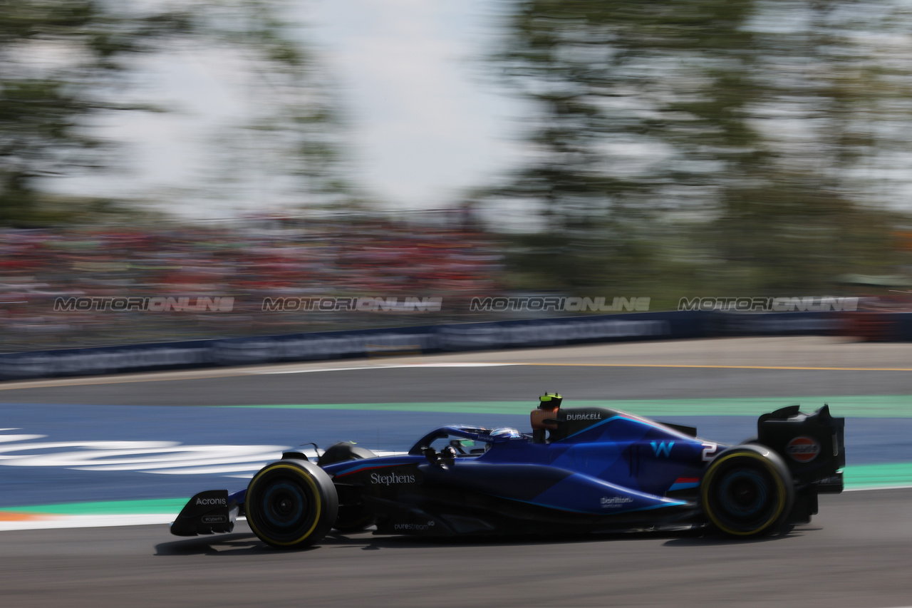GP ITALIA, Logan Sargeant (USA) Williams Racing FW45.

02.09.2023. Formula 1 World Championship, Rd 15, Italian Grand Prix, Monza, Italy, Qualifiche Day.

 - www.xpbimages.com, EMail: requests@xpbimages.com © Copyright: Staley / XPB Images