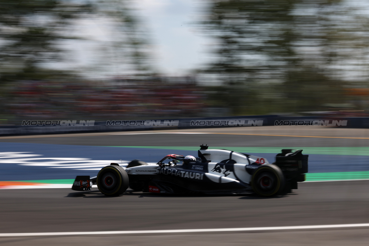 GP ITALIA, Liam Lawson (NZL) AlphaTauri AT04.

02.09.2023. Formula 1 World Championship, Rd 15, Italian Grand Prix, Monza, Italy, Qualifiche Day.

 - www.xpbimages.com, EMail: requests@xpbimages.com © Copyright: Staley / XPB Images
