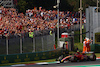 GP ITALIA, Carlos Sainz Jr (ESP) Ferrari SF-23 celebrates his pole position as he passes fans at the end of qualifying.
02.09.2023. Formula 1 World Championship, Rd 15, Italian Grand Prix, Monza, Italy, Qualifiche Day.
 - www.xpbimages.com, EMail: requests@xpbimages.com © Copyright: Coates / XPB Images