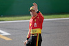 GP ITALIA, Charles Leclerc (MON) Ferrari celebrates his third position in qualifying parc ferme.
02.09.2023. Formula 1 World Championship, Rd 15, Italian Grand Prix, Monza, Italy, Qualifiche Day.
 - www.xpbimages.com, EMail: requests@xpbimages.com © Copyright: Staley / XPB Images