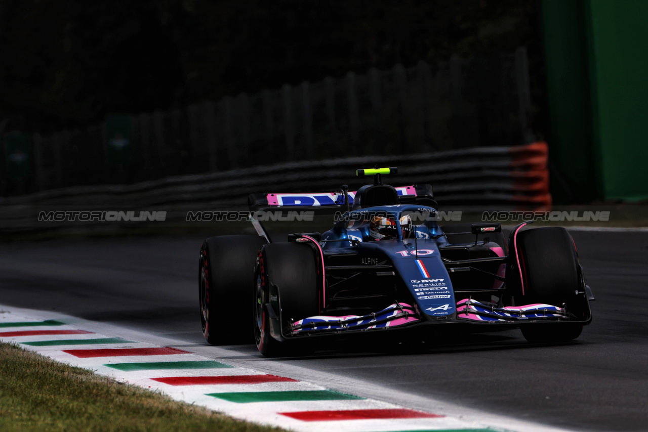 GP ITALIA, Pierre Gasly (FRA) Alpine F1 Team A523.

01.09.2023. Formula 1 World Championship, Rd 15, Italian Grand Prix, Monza, Italy, Practice Day.

 - www.xpbimages.com, EMail: requests@xpbimages.com © Copyright: Staley / XPB Images