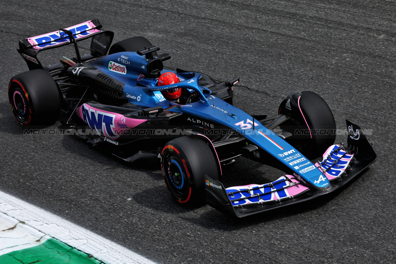GP ITALIA, Esteban Ocon (FRA) Alpine F1 Team A523.

01.09.2023. Formula 1 World Championship, Rd 15, Italian Grand Prix, Monza, Italy, Practice Day.

- www.xpbimages.com, EMail: requests@xpbimages.com © Copyright: Moy / XPB Images