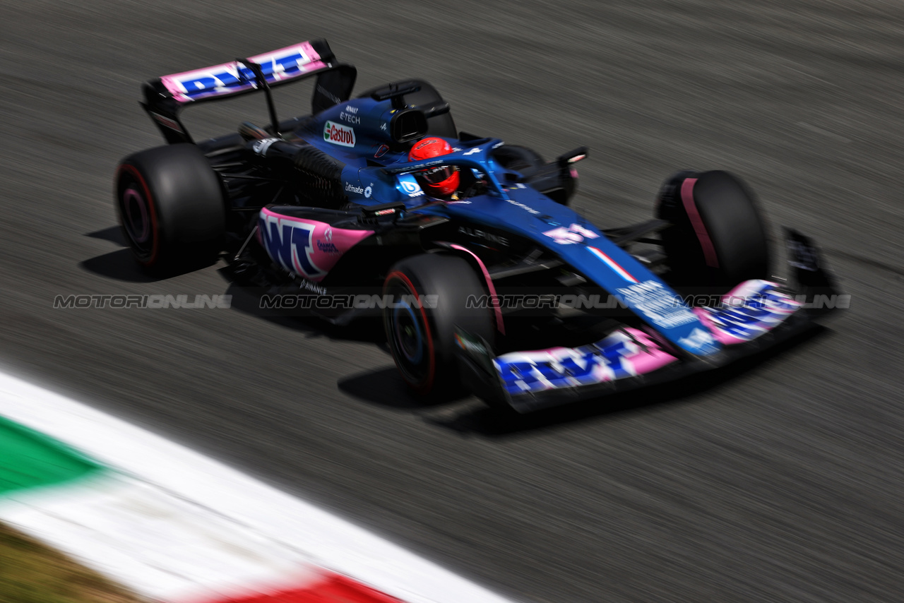 GP ITALIA, Esteban Ocon (FRA) Alpine F1 Team A523.

01.09.2023. Formula 1 World Championship, Rd 15, Italian Grand Prix, Monza, Italy, Practice Day.

- www.xpbimages.com, EMail: requests@xpbimages.com © Copyright: Moy / XPB Images