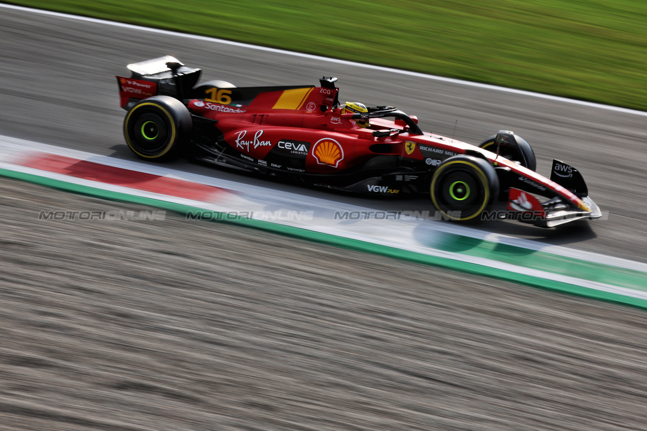 GP ITALIA, Charles Leclerc (MON) Ferrari SF-23.

01.09.2023. Formula 1 World Championship, Rd 15, Italian Grand Prix, Monza, Italy, Practice Day.

 - www.xpbimages.com, EMail: requests@xpbimages.com © Copyright: Staley / XPB Images