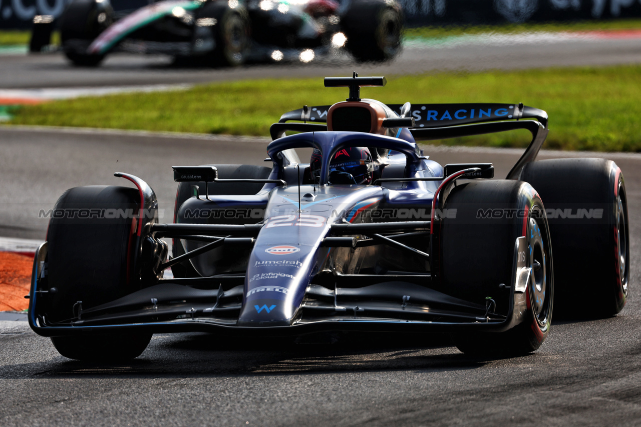 GP ITALIA, Alexander Albon (THA) Williams Racing FW45.

01.09.2023. Formula 1 World Championship, Rd 15, Italian Grand Prix, Monza, Italy, Practice Day.

 - www.xpbimages.com, EMail: requests@xpbimages.com © Copyright: Coates / XPB Images