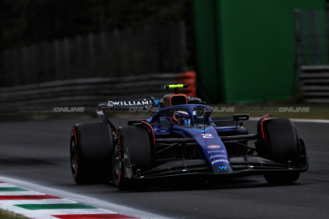 GP ITALIA, Logan Sargeant (USA) Williams Racing FW45.

01.09.2023. Formula 1 World Championship, Rd 15, Italian Grand Prix, Monza, Italy, Practice Day.

 - www.xpbimages.com, EMail: requests@xpbimages.com © Copyright: Staley / XPB Images