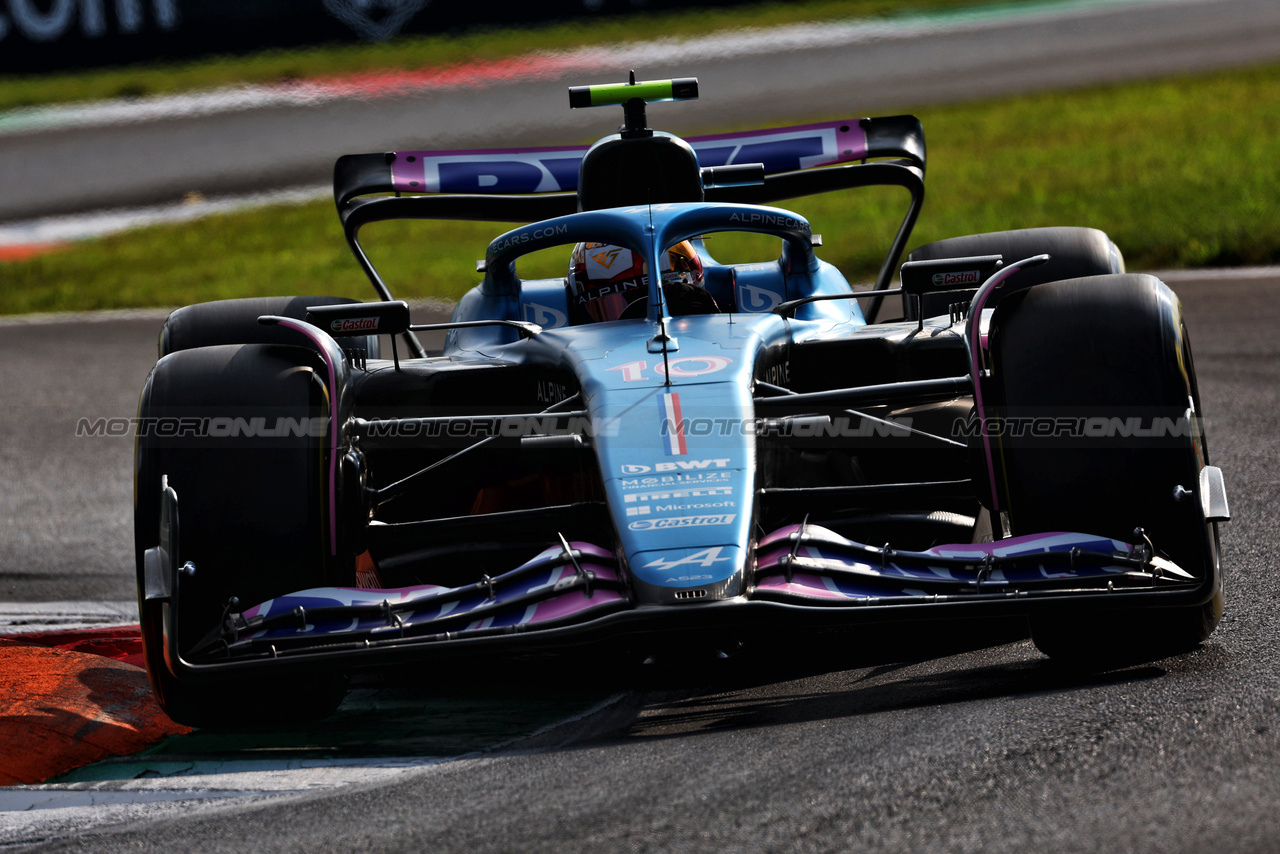 GP ITALIA, Pierre Gasly (FRA) Alpine F1 Team A523.

01.09.2023. Formula 1 World Championship, Rd 15, Italian Grand Prix, Monza, Italy, Practice Day.

 - www.xpbimages.com, EMail: requests@xpbimages.com © Copyright: Coates / XPB Images