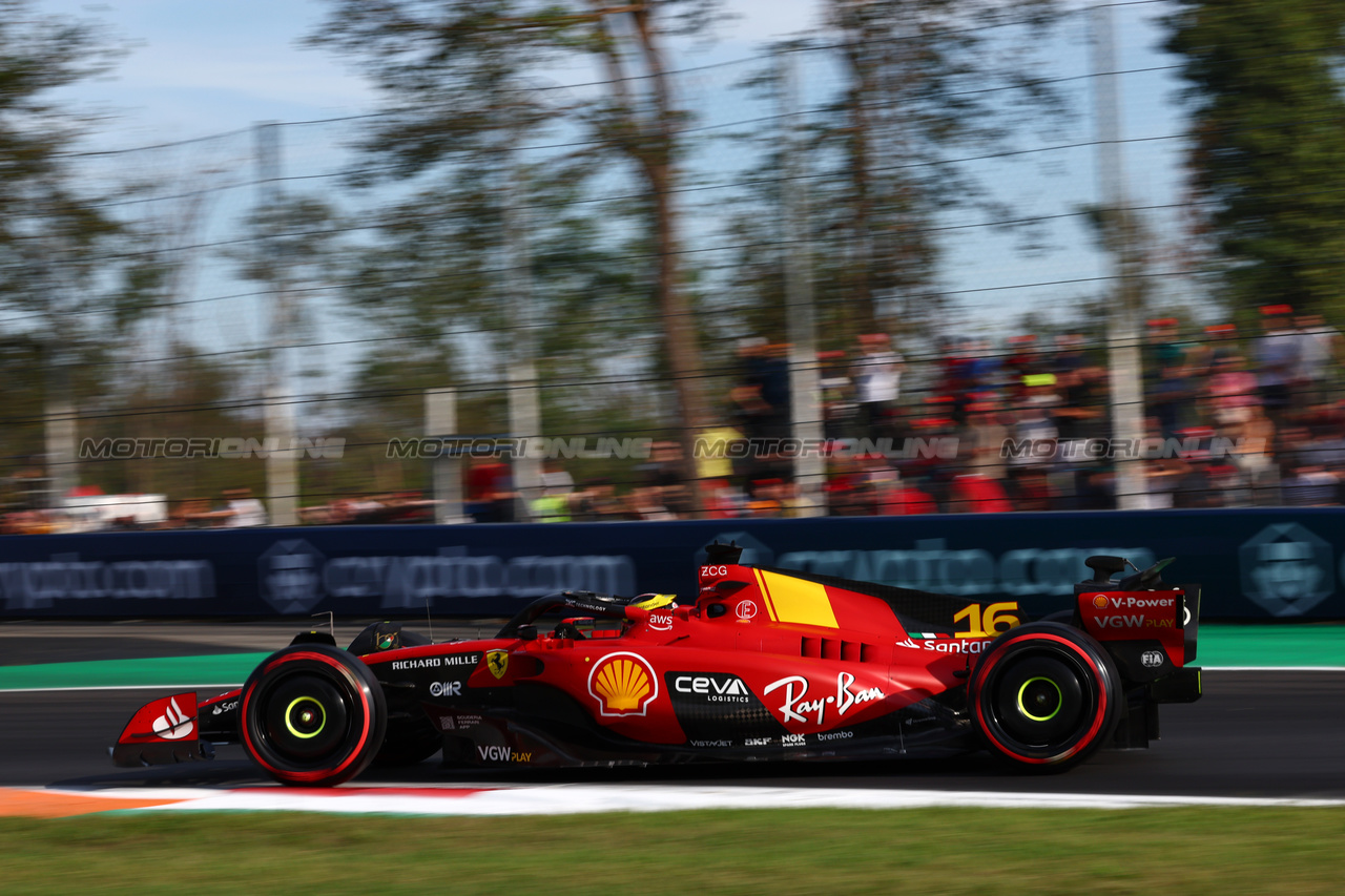 GP ITALIA, Charles Leclerc (MON) Ferrari SF-23.

01.09.2023. Formula 1 World Championship, Rd 15, Italian Grand Prix, Monza, Italy, Practice Day.

 - www.xpbimages.com, EMail: requests@xpbimages.com © Copyright: Coates / XPB Images