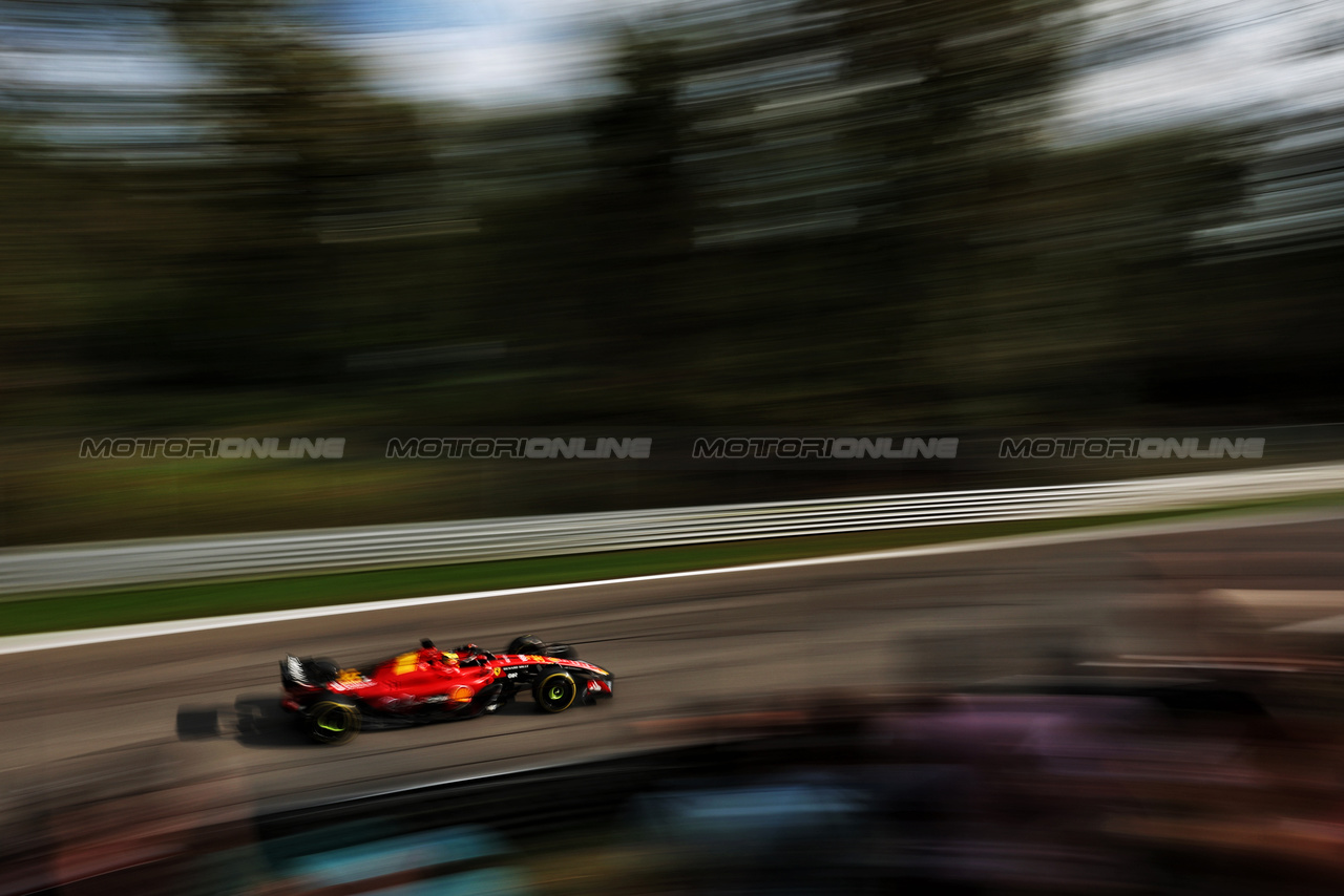 GP ITALIA, Charles Leclerc (MON) Ferrari SF-23.

01.09.2023. Formula 1 World Championship, Rd 15, Italian Grand Prix, Monza, Italy, Practice Day.

- www.xpbimages.com, EMail: requests@xpbimages.com © Copyright: Moy / XPB Images