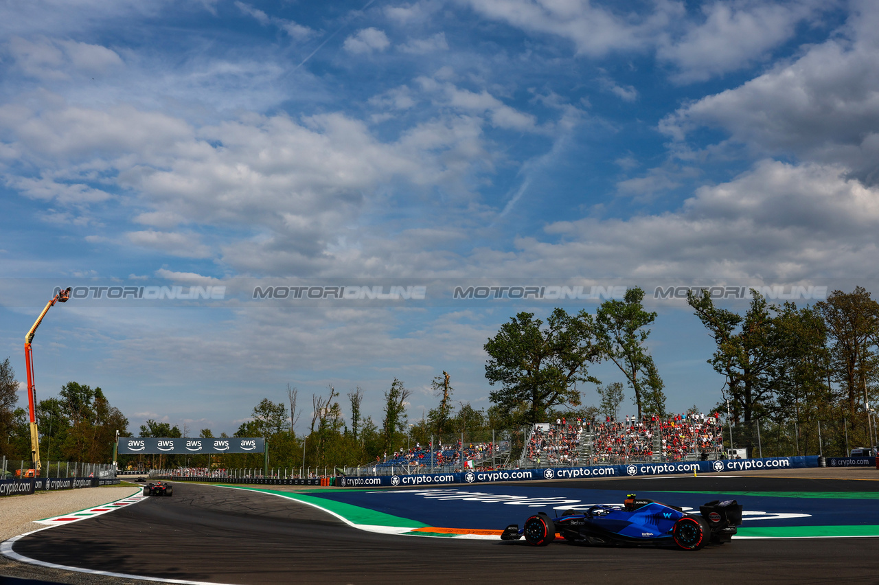 GP ITALIA, Logan Sargeant (USA), Williams F1 Team  
01.09.2023. Formula 1 World Championship, Rd 15, Italian Grand Prix, Monza, Italy, Practice Day.
- www.xpbimages.com, EMail: requests@xpbimages.com © Copyright: Charniaux / XPB Images