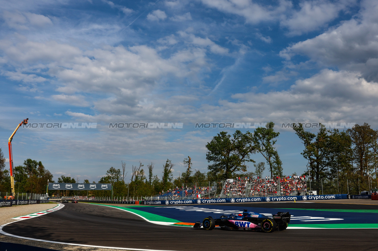 GP ITALIA, Esteban Ocon (FRA), Alpine F1 Team 
01.09.2023. Formula 1 World Championship, Rd 15, Italian Grand Prix, Monza, Italy, Practice Day.
- www.xpbimages.com, EMail: requests@xpbimages.com © Copyright: Charniaux / XPB Images