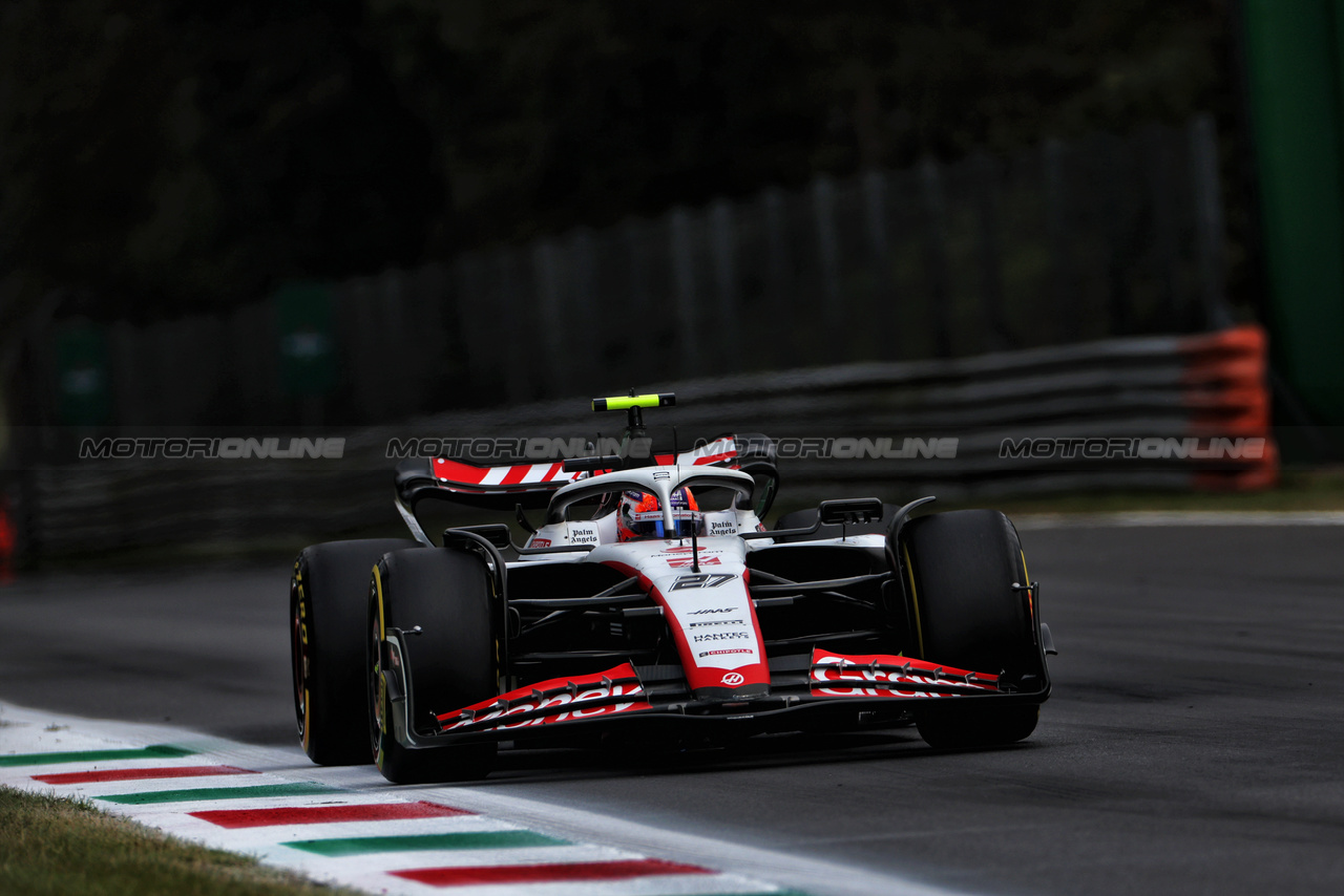 GP ITALIA, Nico Hulkenberg (GER) Haas VF-23.

01.09.2023. Formula 1 World Championship, Rd 15, Italian Grand Prix, Monza, Italy, Practice Day.

 - www.xpbimages.com, EMail: requests@xpbimages.com © Copyright: Staley / XPB Images