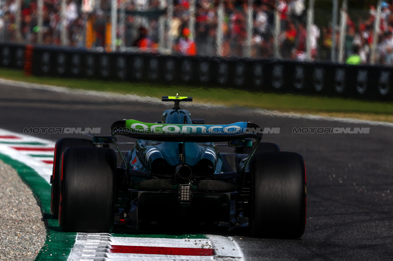 GP ITALIA, Fernando Alonso (ESP), Aston Martin Racing 
01.09.2023. Formula 1 World Championship, Rd 15, Italian Grand Prix, Monza, Italy, Practice Day.
- www.xpbimages.com, EMail: requests@xpbimages.com © Copyright: Charniaux / XPB Images