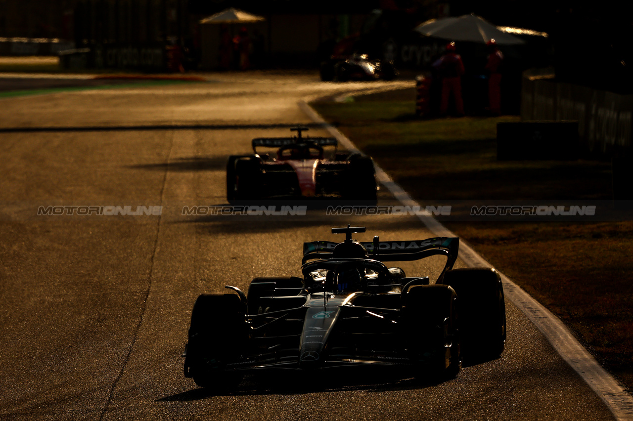 GP ITALIA, George Russell (GBR), Mercedes AMG F1 
01.09.2023. Formula 1 World Championship, Rd 15, Italian Grand Prix, Monza, Italy, Practice Day.
- www.xpbimages.com, EMail: requests@xpbimages.com © Copyright: Charniaux / XPB Images