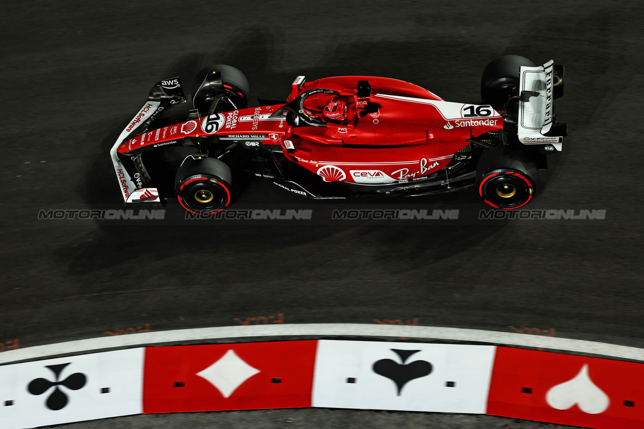 GP LAS VEGAS, Charles Leclerc (MON) Ferrari SF-23.

16.11.2023. Formula 1 World Championship, Rd 22, Las Vegas Grand Prix, Las Vegas, Nevada, USA, Practice Day.

- www.xpbimages.com, EMail: requests@xpbimages.com © Copyright: Batchelor / XPB Images