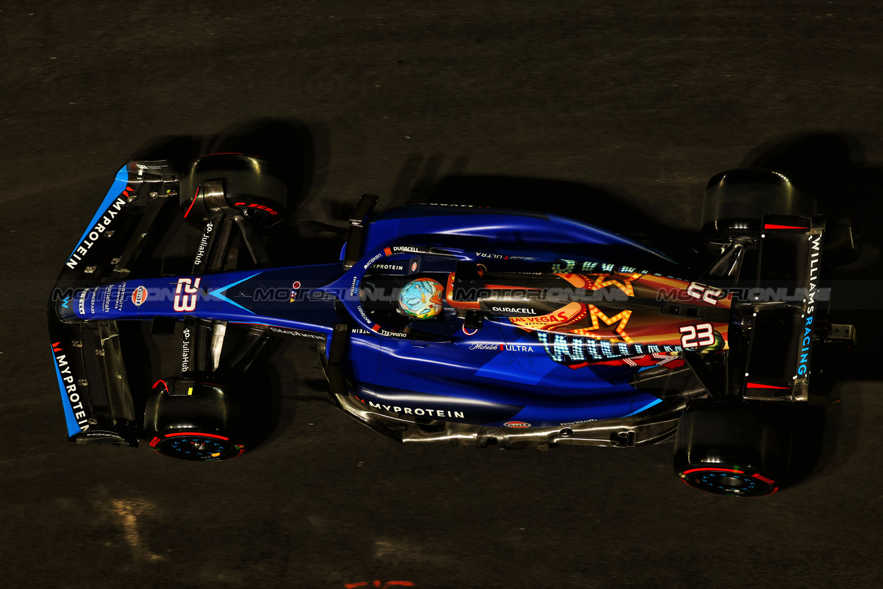 GP LAS VEGAS, Alexander Albon (THA) Williams Racing FW45.

16.11.2023. Formula 1 World Championship, Rd 22, Las Vegas Grand Prix, Las Vegas, Nevada, USA, Practice Day.

- www.xpbimages.com, EMail: requests@xpbimages.com © Copyright: Batchelor / XPB Images