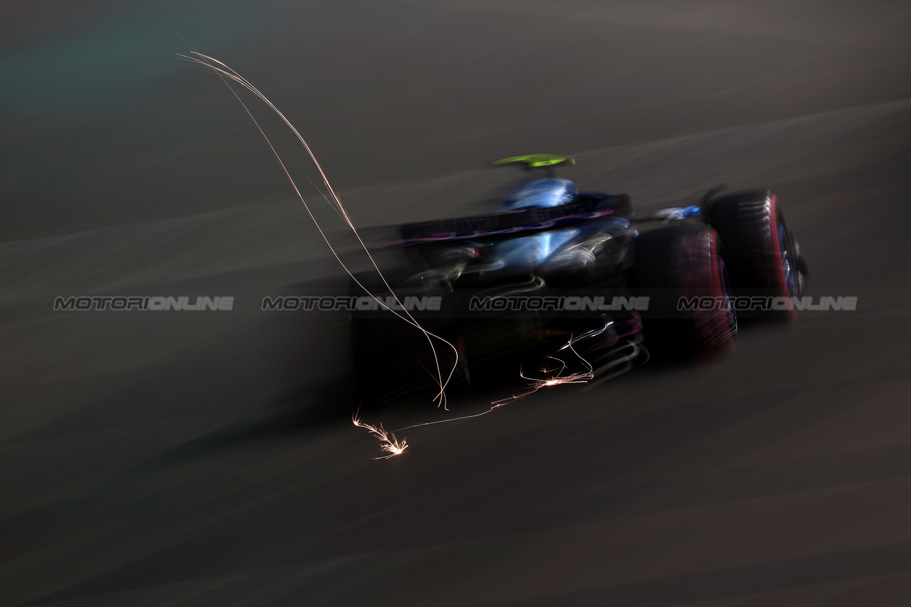 GP LAS VEGAS, Pierre Gasly (FRA) Alpine F1 Team A523 sends sparks flying.

16.11.2023. Formula 1 World Championship, Rd 22, Las Vegas Grand Prix, Las Vegas, Nevada, USA, Practice Day.

- www.xpbimages.com, EMail: requests@xpbimages.com © Copyright: Moy / XPB Images