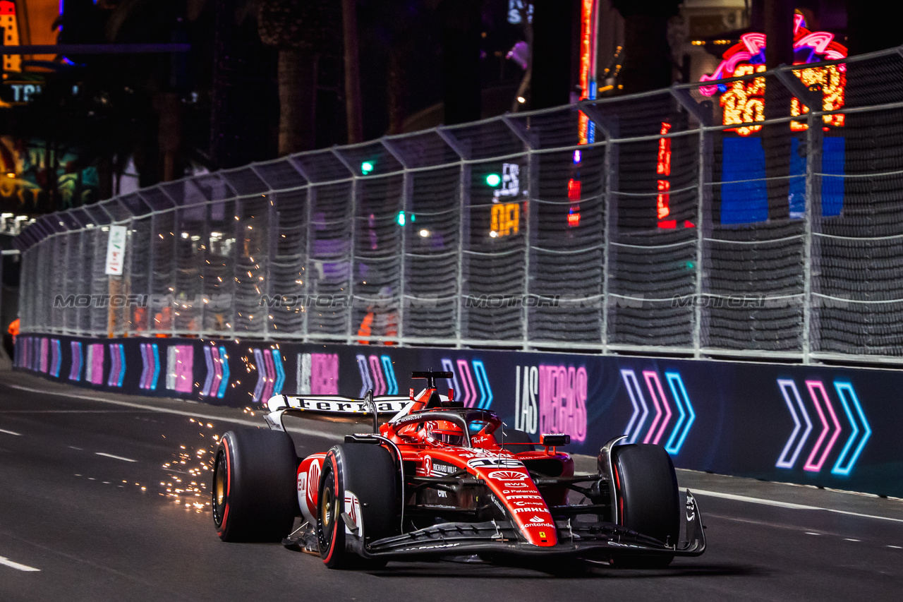GP LAS VEGAS, Charles Leclerc (MON) Ferrari SF-23.

16.11.2023. Formula 1 World Championship, Rd 22, Las Vegas Grand Prix, Las Vegas, Nevada, USA, Practice Day.

- www.xpbimages.com, EMail: requests@xpbimages.com © Copyright: Bearne / XPB Images