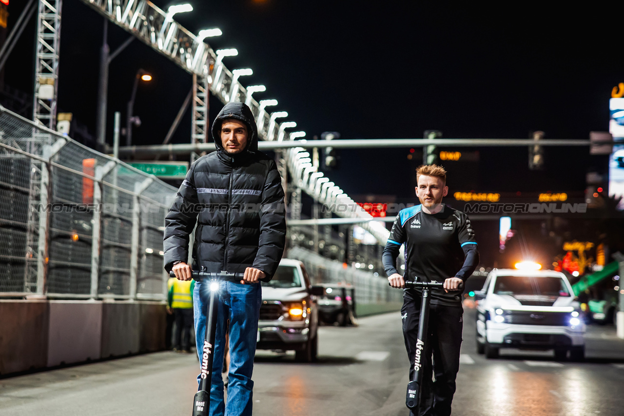 GP LAS VEGAS, Esteban Ocon (FRA) Alpine F1 Team rides the circuit.

14.11.2023. Formula 1 World Championship, Rd 22, Las Vegas Grand Prix, Las Vegas, Nevada, USA, Preparation Day.

- www.xpbimages.com, EMail: requests@xpbimages.com © Copyright: Bearne / XPB Images