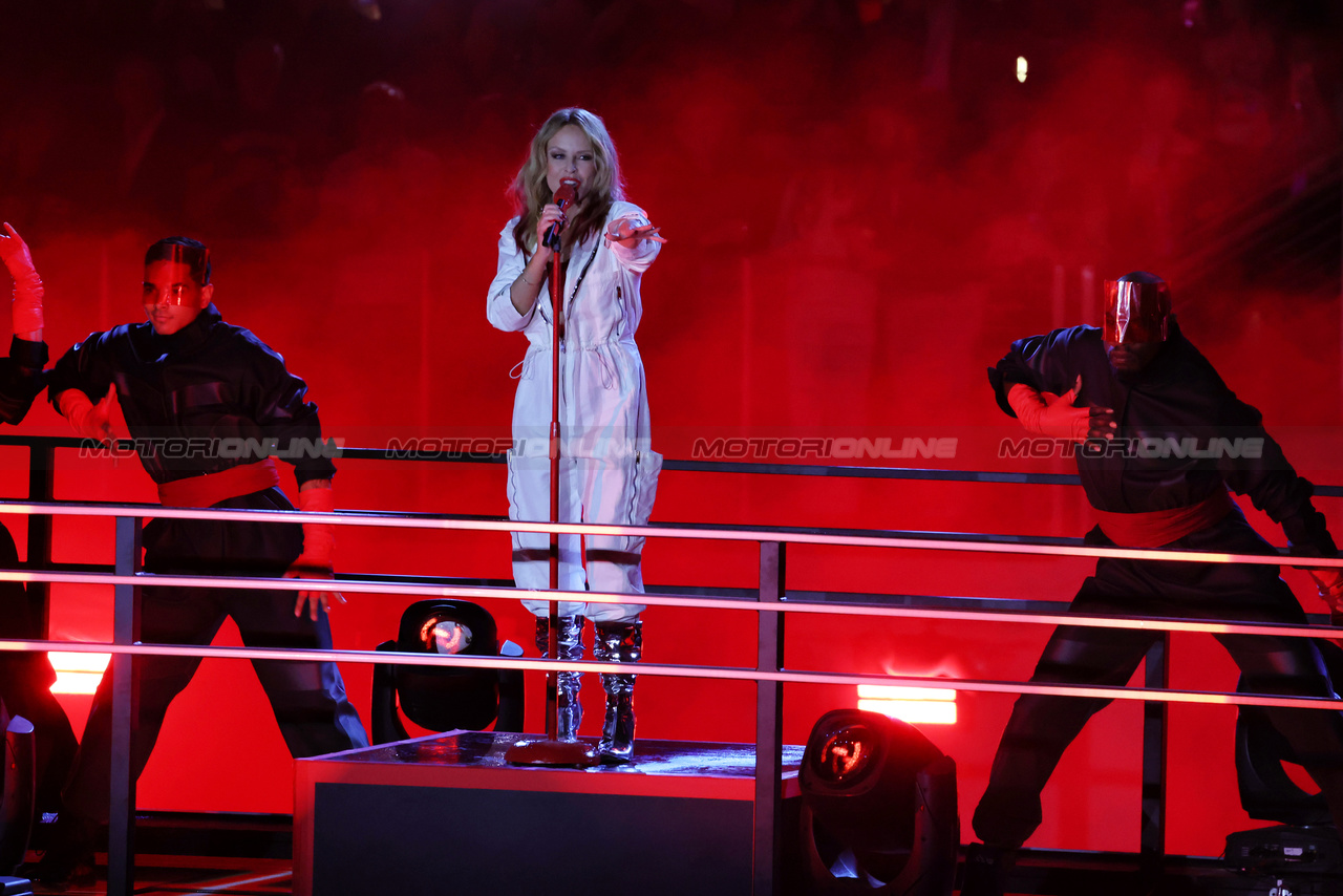 GP LAS VEGAS, Kylie Minogue (AUS) Singer - Opening Ceremony.

15.11.2023. Formula 1 World Championship, Rd 22, Las Vegas Grand Prix, Las Vegas, Nevada, USA, Preparation Day.

- www.xpbimages.com, EMail: requests@xpbimages.com © Copyright: Bearne / XPB Images