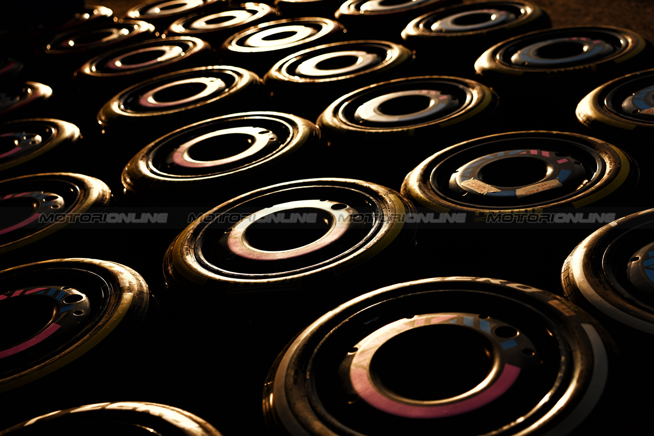GP LAS VEGAS, Pirelli tyres

14.11.2023. Formula 1 World Championship, Rd 22, Las Vegas Grand Prix, Las Vegas, Nevada, USA, Preparation Day.

- www.xpbimages.com, EMail: requests@xpbimages.com © Copyright: Moy / XPB Images