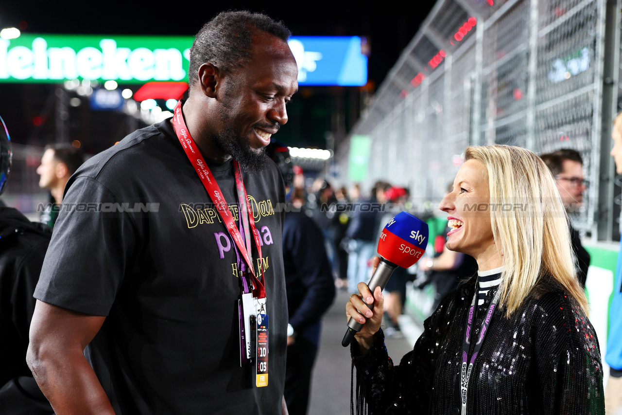 GP LAS VEGAS, Usain Bolt (JAM) Former Athlete.

17.11.2023. Formula 1 World Championship, Rd 22, Las Vegas Grand Prix, Las Vegas, Nevada, USA, Qualifiche Day.

- www.xpbimages.com, EMail: requests@xpbimages.com © Copyright: Batchelor / XPB Images