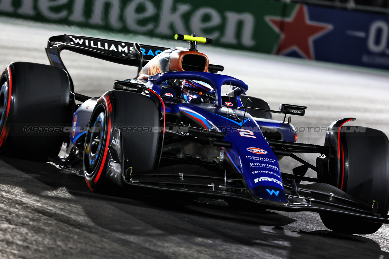 GP LAS VEGAS, Logan Sargeant (USA) Williams Racing FW45.

17.11.2023. Formula 1 World Championship, Rd 22, Las Vegas Grand Prix, Las Vegas, Nevada, USA, Qualifiche Day.

 - www.xpbimages.com, EMail: requests@xpbimages.com © Copyright: Coates / XPB Images