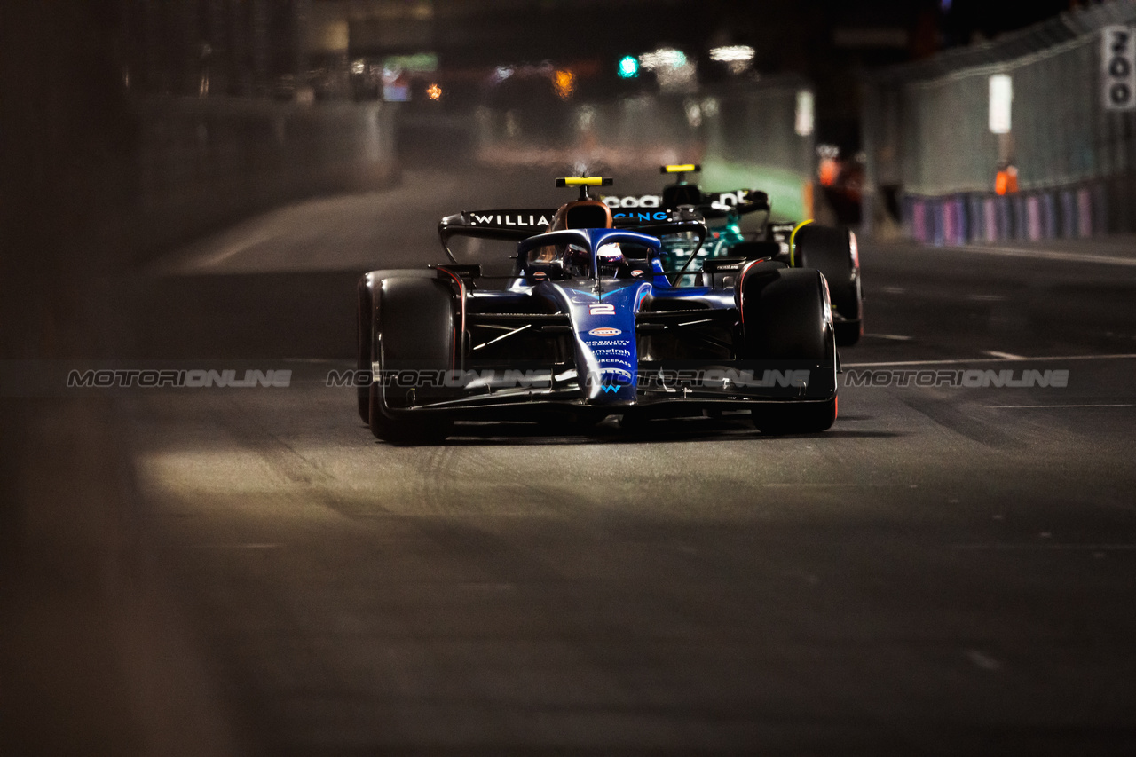 GP LAS VEGAS, Logan Sargeant (USA) Williams Racing FW45.

17.11.2023. Formula 1 World Championship, Rd 22, Las Vegas Grand Prix, Las Vegas, Nevada, USA, Qualifiche Day.

- www.xpbimages.com, EMail: requests@xpbimages.com © Copyright: Bearne / XPB Images