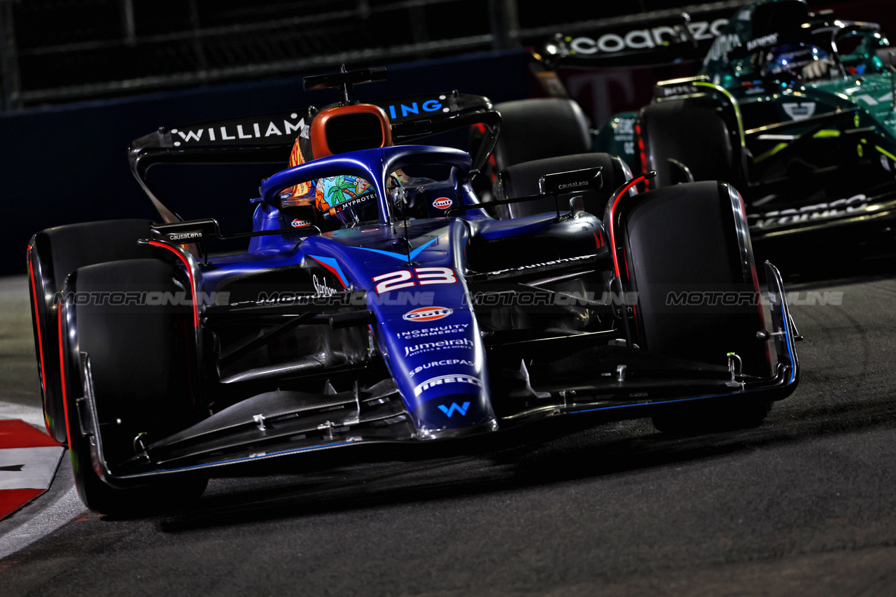 GP LAS VEGAS, Alexander Albon (THA) Williams Racing FW45.

17.11.2023. Formula 1 World Championship, Rd 22, Las Vegas Grand Prix, Las Vegas, Nevada, USA, Qualifiche Day.

 - www.xpbimages.com, EMail: requests@xpbimages.com © Copyright: Coates / XPB Images