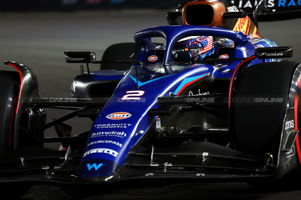 GP LAS VEGAS, Logan Sargeant (USA) Williams Racing FW45.

17.11.2023. Formula 1 World Championship, Rd 22, Las Vegas Grand Prix, Las Vegas, Nevada, USA, Qualifiche Day.

 - www.xpbimages.com, EMail: requests@xpbimages.com © Copyright: Coates / XPB Images