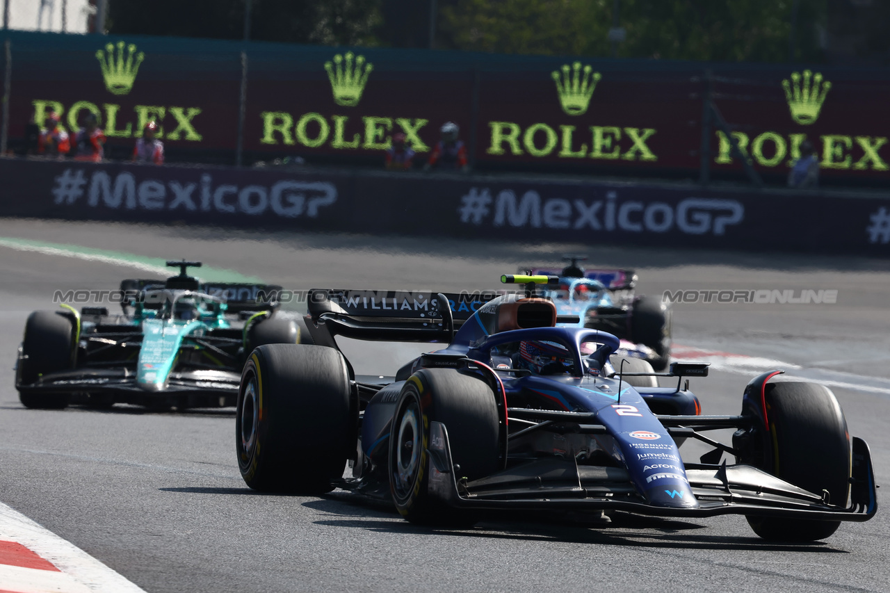 GP MESSICO, Logan Sargeant (USA) Williams Racing FW45.

29.10.2023. Formula 1 World Championship, Rd 20, Mexican Grand Prix, Mexico City, Mexico, Gara Day.

- www.xpbimages.com, EMail: requests@xpbimages.com © Copyright: Charniaux / XPB Images