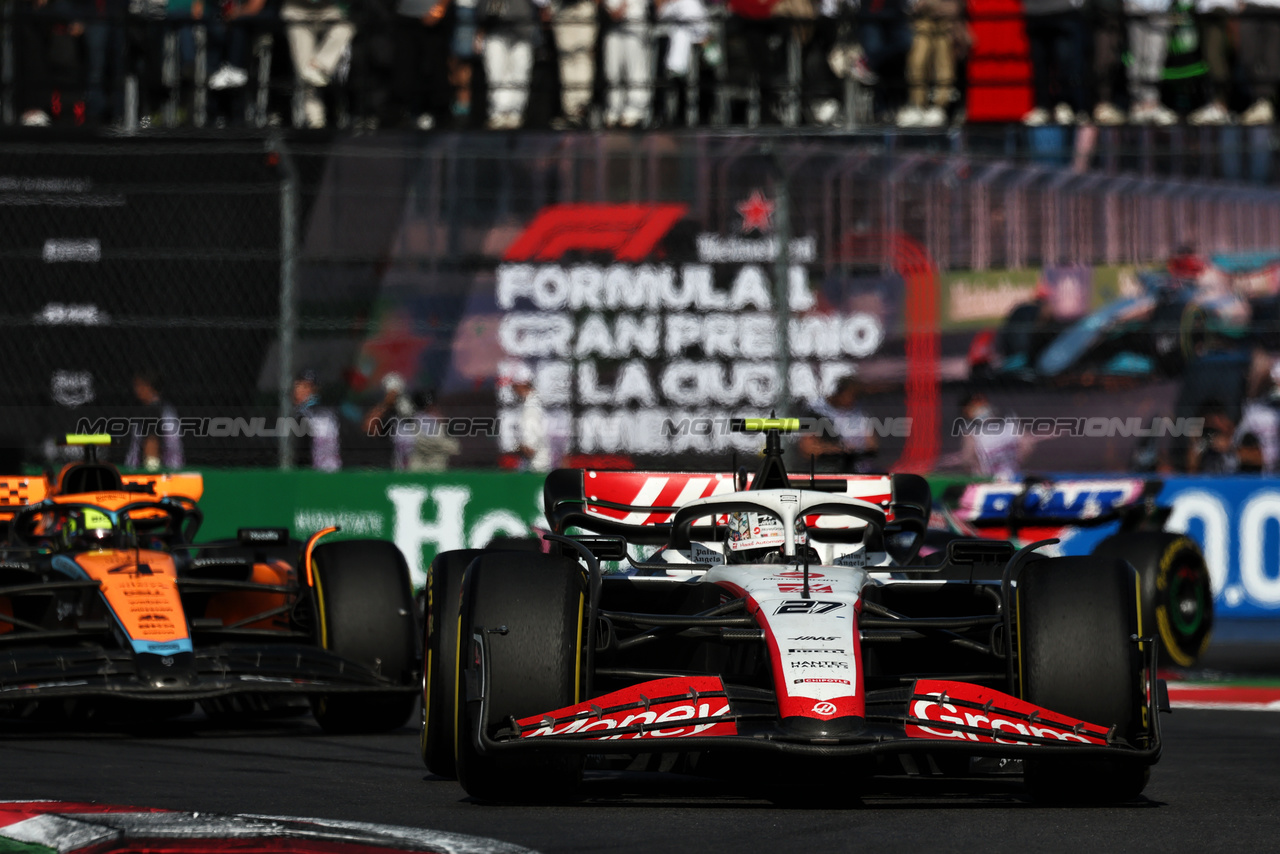 GP MESSICO, Nico Hulkenberg (GER) Haas VF-23.

29.10.2023. Formula 1 World Championship, Rd 20, Mexican Grand Prix, Mexico City, Mexico, Gara Day.

- www.xpbimages.com, EMail: requests@xpbimages.com © Copyright: Moy / XPB Images