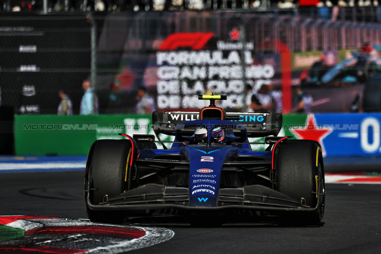 GP MESSICO, Logan Sargeant (USA) Williams Racing FW45.

29.10.2023. Formula 1 World Championship, Rd 20, Mexican Grand Prix, Mexico City, Mexico, Gara Day.

- www.xpbimages.com, EMail: requests@xpbimages.com © Copyright: Moy / XPB Images
