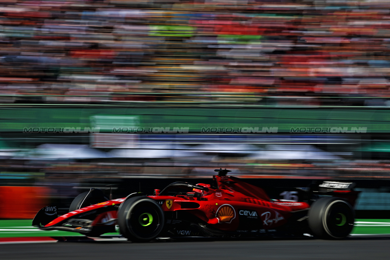 GP MESSICO, Charles Leclerc (MON) Ferrari SF-23.

29.10.2023. Formula 1 World Championship, Rd 20, Mexican Grand Prix, Mexico City, Mexico, Gara Day.

 - www.xpbimages.com, EMail: requests@xpbimages.com © Copyright: Coates / XPB Images