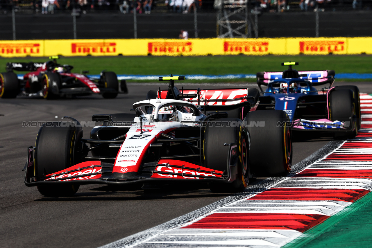 GP MESSICO, Nico Hulkenberg (GER) Haas VF-23.

29.10.2023. Formula 1 World Championship, Rd 20, Mexican Grand Prix, Mexico City, Mexico, Gara Day.

 - www.xpbimages.com, EMail: requests@xpbimages.com © Copyright: Coates / XPB Images