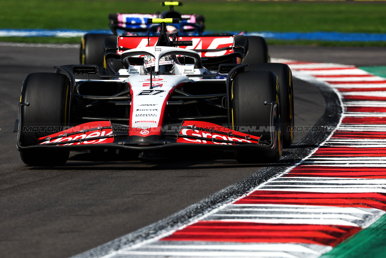 GP MESSICO, Nico Hulkenberg (GER) Haas VF-23.

29.10.2023. Formula 1 World Championship, Rd 20, Mexican Grand Prix, Mexico City, Mexico, Gara Day.

 - www.xpbimages.com, EMail: requests@xpbimages.com © Copyright: Coates / XPB Images