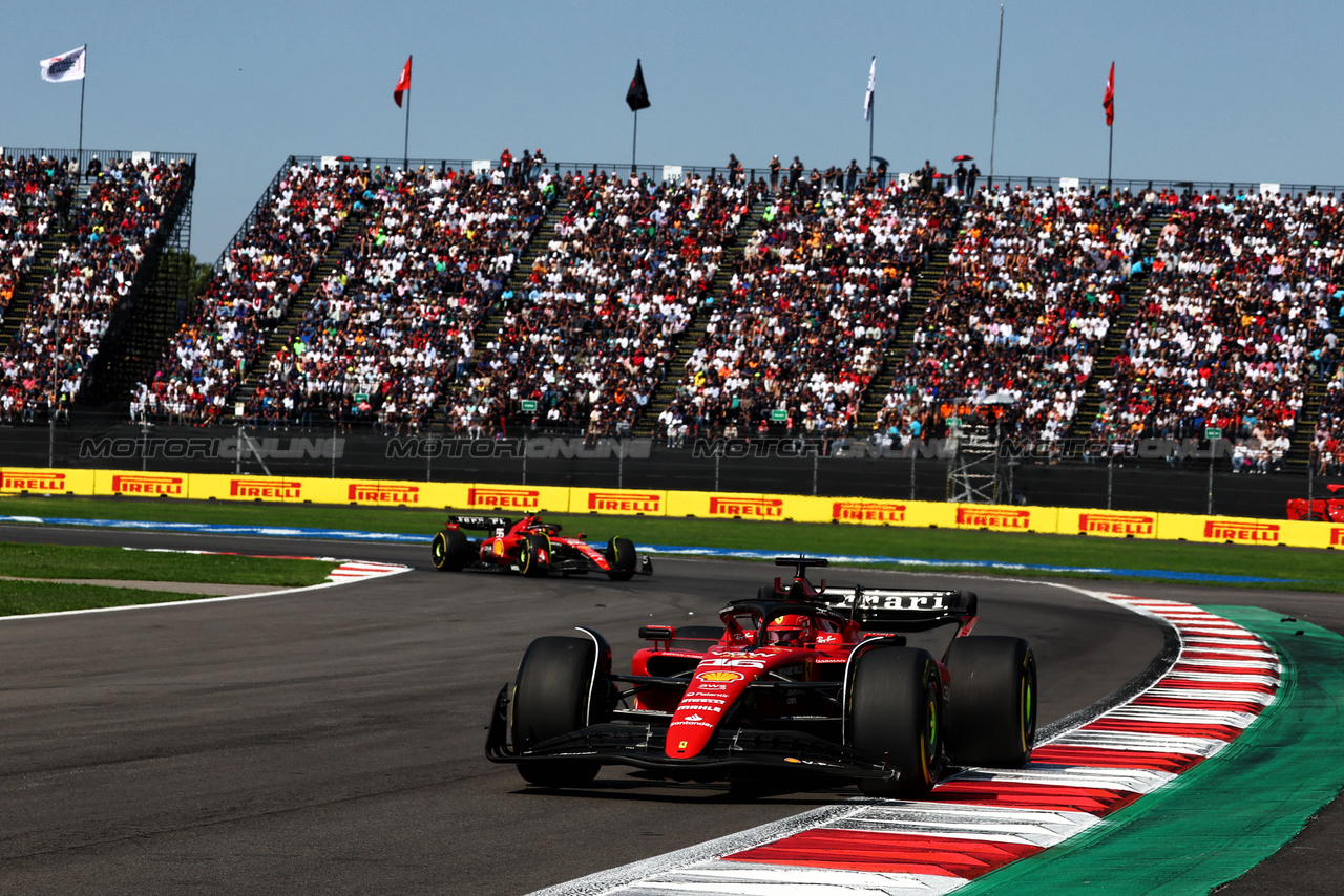 GP MESSICO, Charles Leclerc (MON) Ferrari SF-23.

29.10.2023. Formula 1 World Championship, Rd 20, Mexican Grand Prix, Mexico City, Mexico, Gara Day.

 - www.xpbimages.com, EMail: requests@xpbimages.com © Copyright: Coates / XPB Images