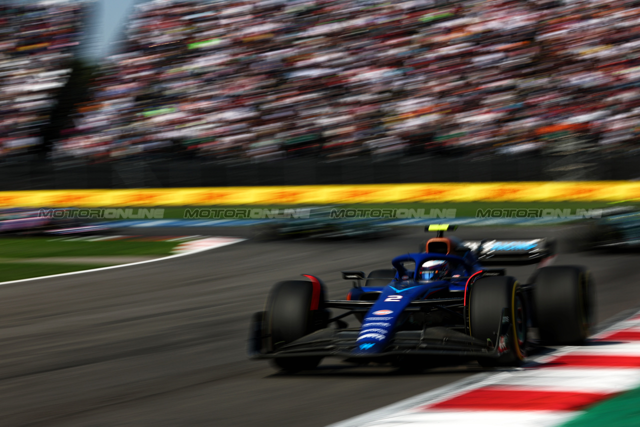 GP MESSICO, Logan Sargeant (USA) Williams Racing FW45.

29.10.2023. Formula 1 World Championship, Rd 20, Mexican Grand Prix, Mexico City, Mexico, Gara Day.

 - www.xpbimages.com, EMail: requests@xpbimages.com © Copyright: Coates / XPB Images